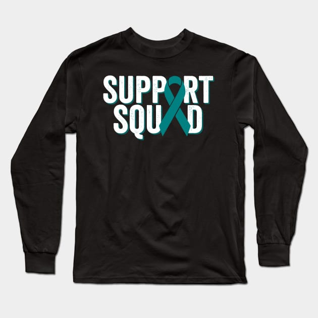 Support Squad | Ovarian Cancer Awareness Long Sleeve T-Shirt by jverdi28